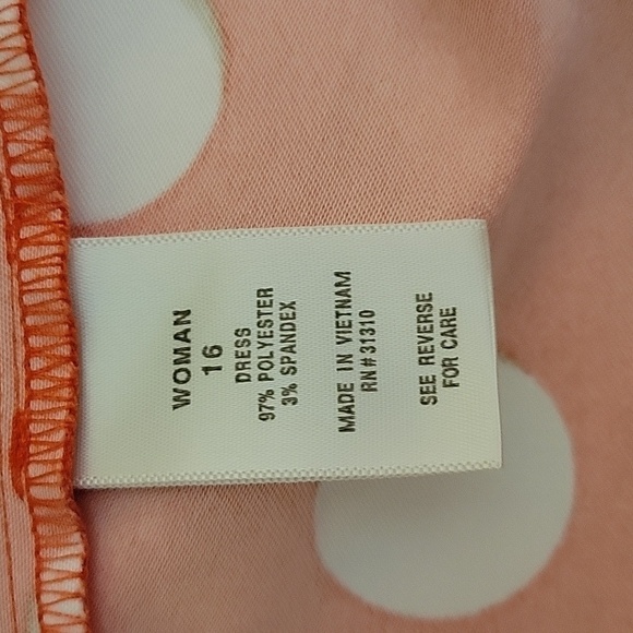 Vtg DRESS BARN 1990s Retro Mod Polka Dot Belted Waist Sleeveless A-Line Dress - Picture 8 of 9